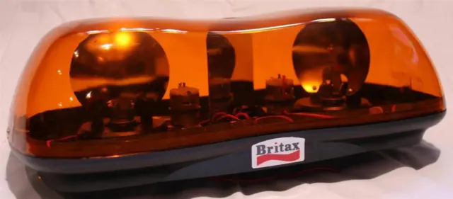 Britax rotating mini flashing lightbar for recovery/van/truck 12/24v amber A421