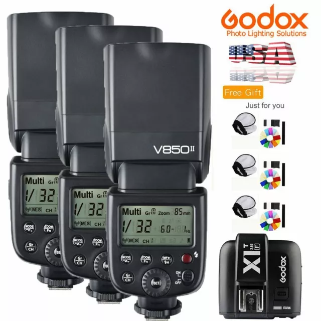 Godox V850II 2.4G TTL Flash Speedlite + X1T-F Trigger For Fujifilm Camera +Gift