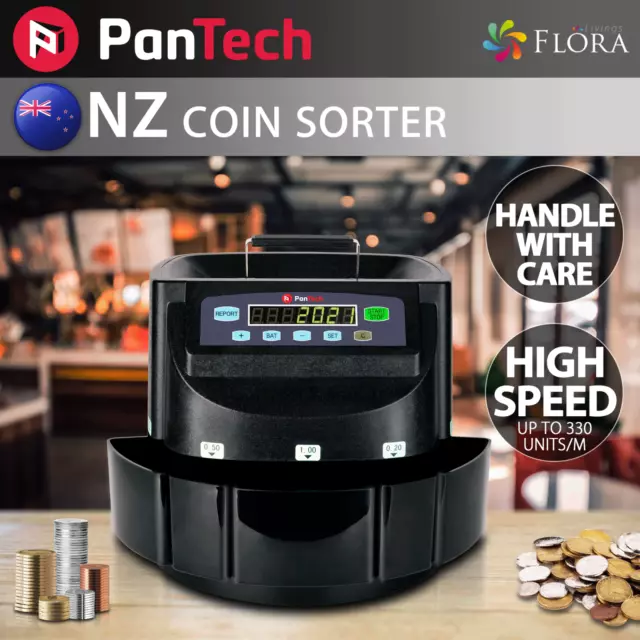 PanTech New Zealand NZ Coin Sorter Counter Automatic Electronic Counting-Machine