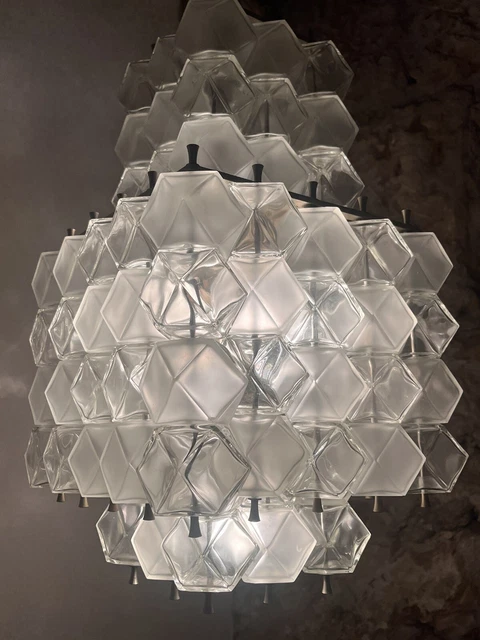 Lampadario Di Design (“Filvem Voghera )Glasses Original Chandelier.