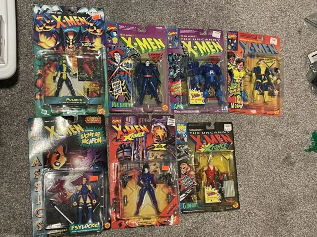 Toy Biz X-Men X-Force Lot Psylocke Mr. Sinister Morph Apocalypse Domino Polaris