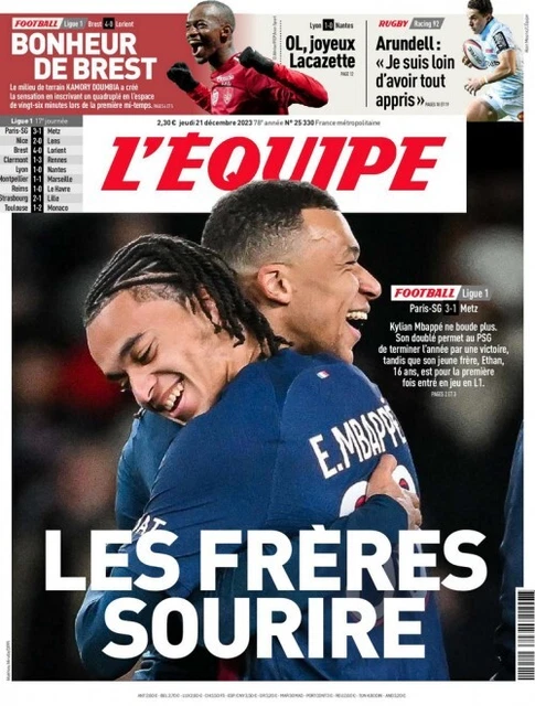 Une de L'Équipe datée du 12 février 1990