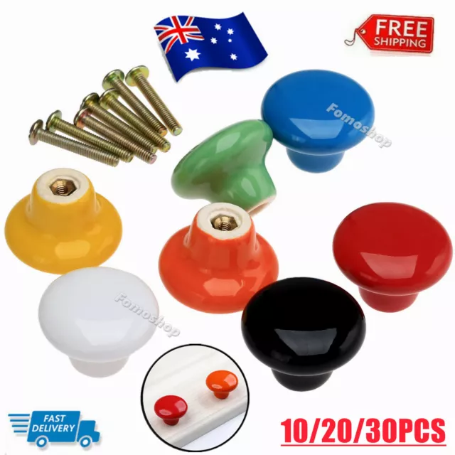 10/30X Ceramic Vintage Knobs Cabinet Drawer Handles Kitchen Cupboard Door Pulls