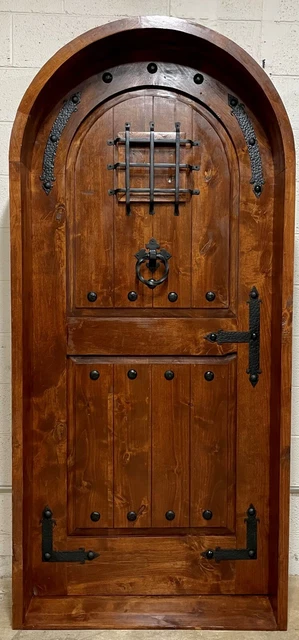 Alder arched top door solid wood story book  37-1/2 X 81-1/2 u choose size 2