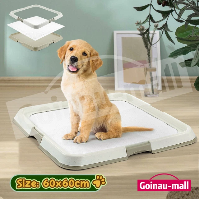 Indoor Pet Dog Pee Pad Holder Toilet Puppy Potty Training Tray Portable Trainer
