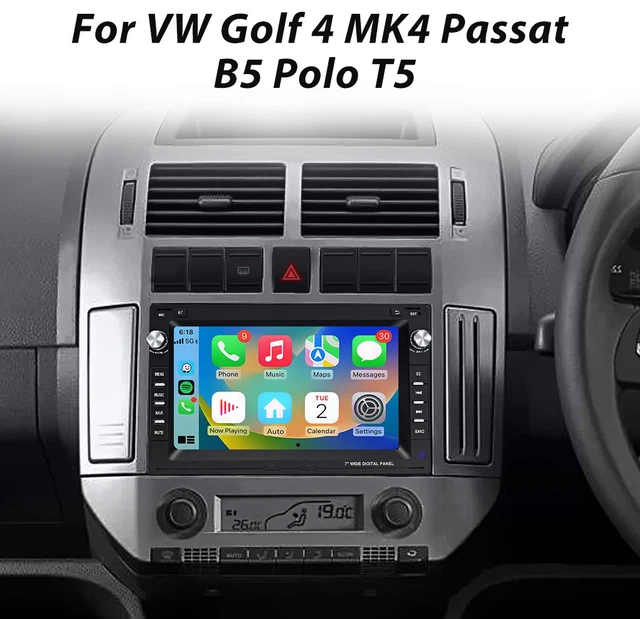 For VW Golf 4 MK4 Passat B5 Polo T5 Car Radio DAB+ SWC BT Carplay Android 13 GPS