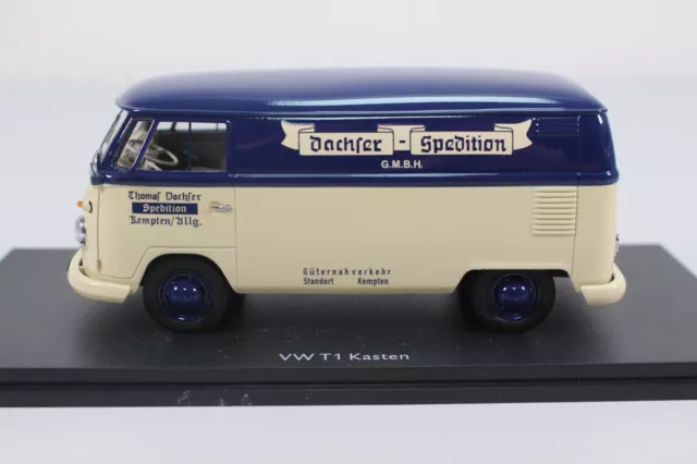 SCHUCO VW T1 Kasten "Dachser-Spedition" blau-beige 1:32 - Metall- NEU OVP -B135