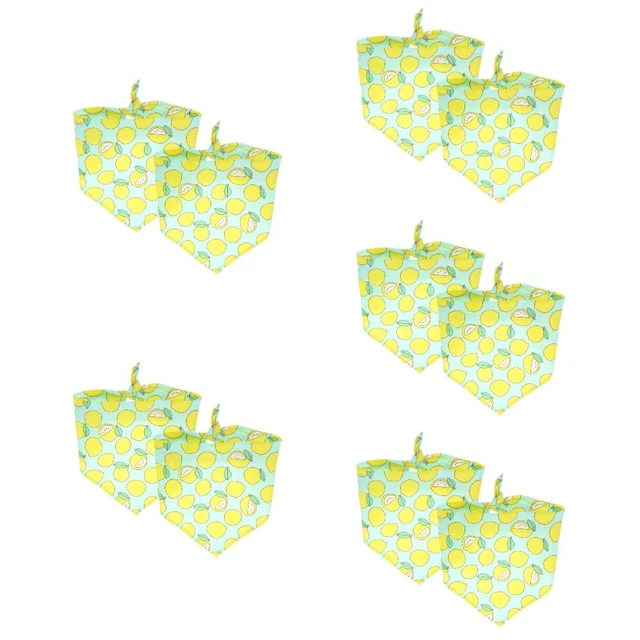 10 pcs Été Bandana Fruit Pattern Puppy Scarpe chien Kerchief Pet Triangle Bib