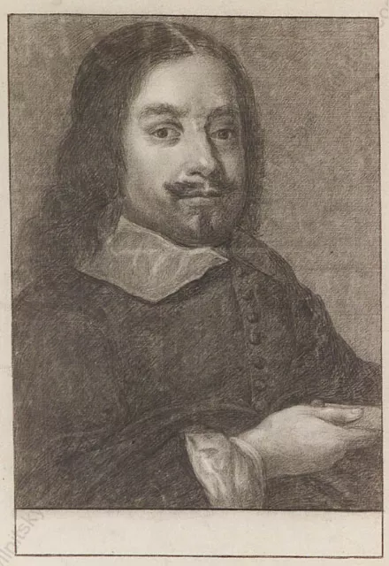 "Self-Portrait of Angelo Michele Colonna", Copy by A. Piatti, Drawing, 18th c.