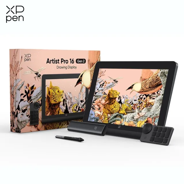 XPPen Artist Pro 16 (Gen 2) Drawing Tablet, 2.5K QHD Full-laminated Screen