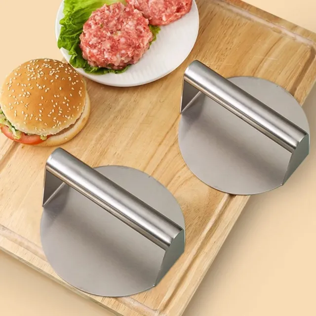 Accesorios de parrilla Smash Burger Press prensa de hamburguesas acero inoxidable carne trituradora