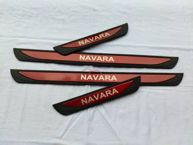 For Nissan Navara Accessories Door Sill Protector Trim Strip Scuff Plate Guard