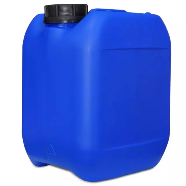plasteo 20 Stück 5 Liter Wasserkanister Blau Lebensmittelecht UN-Zulassung
