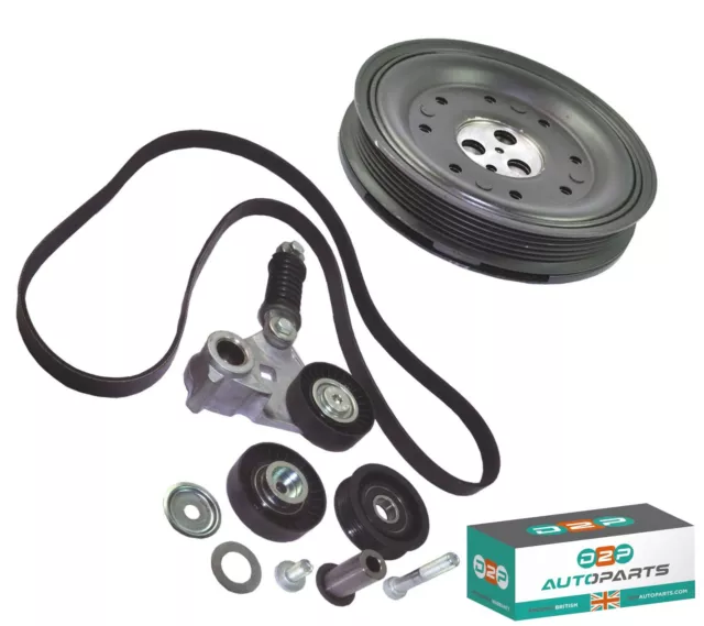 Vilebrequin Poulie Tendeur Courroie Ventilateur Kit Pour Jaguar X Type 2.0 2.2 D
