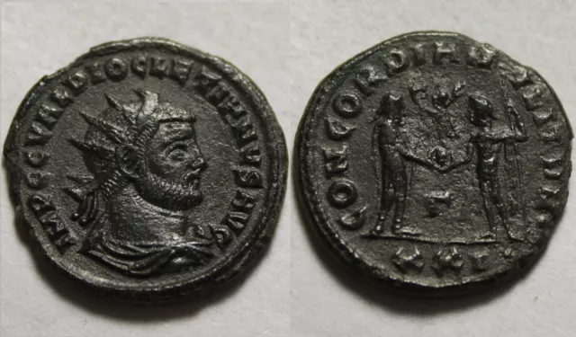 Rare Genuine ancient Roman coin Diocletian Jupiter Victory wreath ANTONINIANUS
