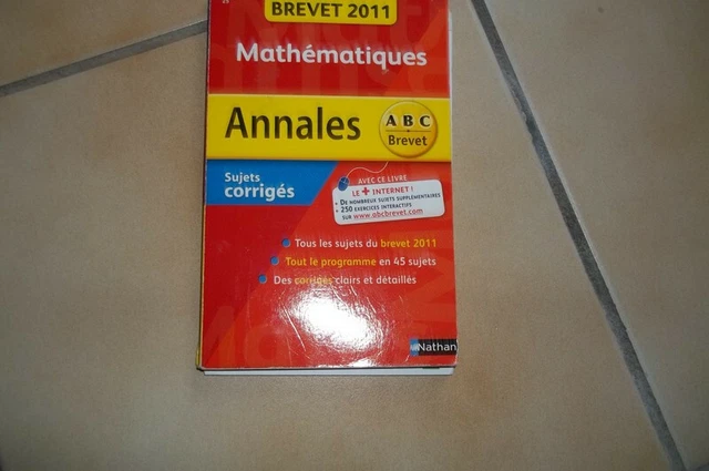 ANNALES BREVET DES Colleges 2011 Mathematiques - Nathan EUR 1,30