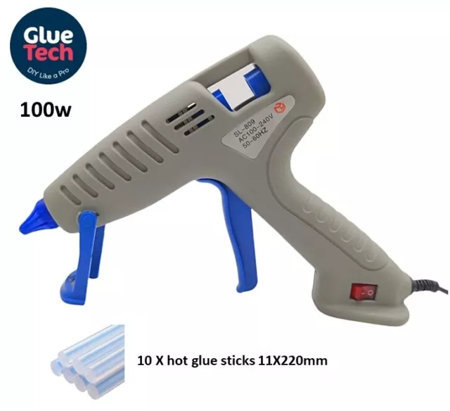 Hot Melt Glue Gun 120W Professional set Adjustable Temperature + Glue Sticks