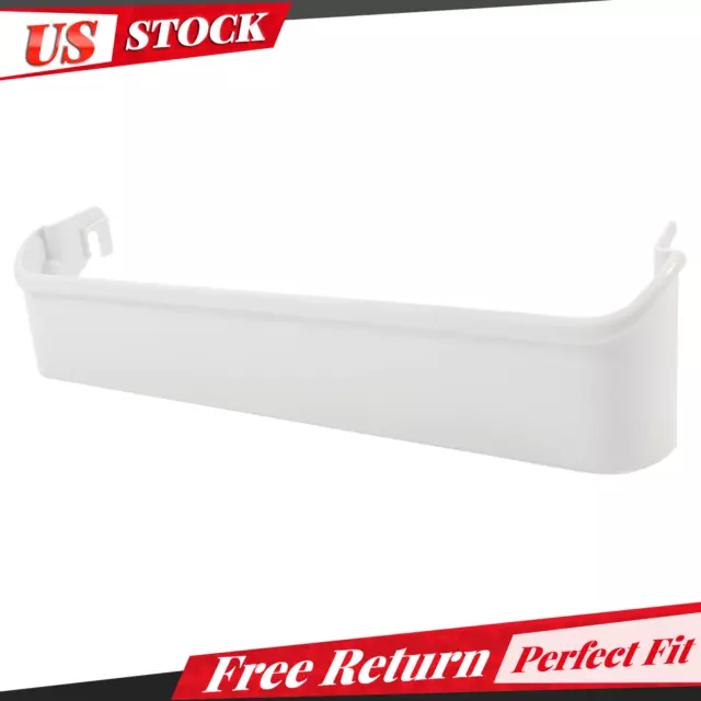 White Door Bin Shelf Compatible with Frigidaire Refrigerator 240338101 Bottom