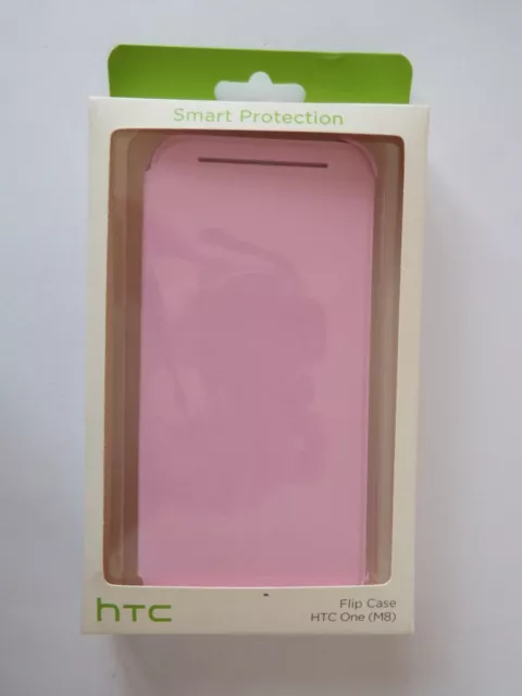 HTC One M8 Hard Shell mit Flip Cover Case HC V941 Original Offiziell Pink