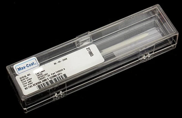 Northrop Grumman ND:YAG REWORK 3mm x 102mm .60% Laser Pump Lamp Crystal Rod