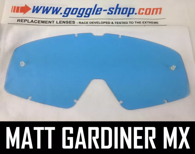 GOGGLE-SHOP REPLACEMENT LENS for FOX MAIN MOTOCROSS MX GOGGLES BLUE TINT pro