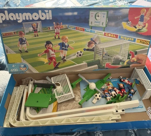 PLAYMOBIL 4700 FOOTBALL Soccer Stadium Boxed Play Set Complete