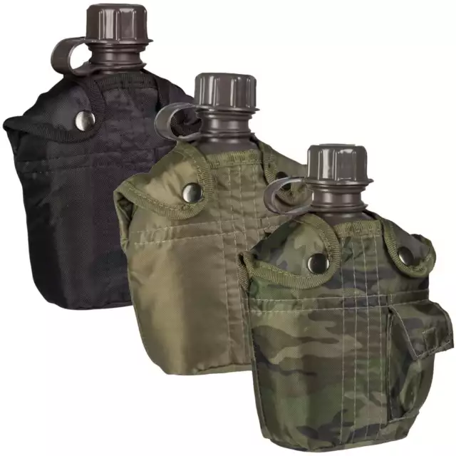 Mil-Tec US Style 1-Litre Canteen Water Bottle Army Military Camping Hiking