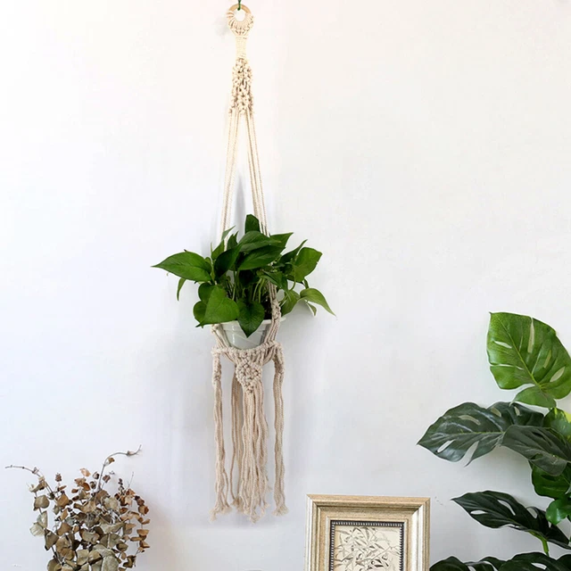 110 cm Pflanzen Aufhänger Blumentopf Pflanze Korb Halter für Indoor Outdo