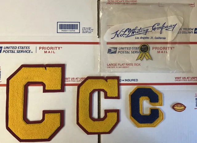 Vintage "C" School Letterman Patch Lot Varsity Jacket Letter Football Sport Rare