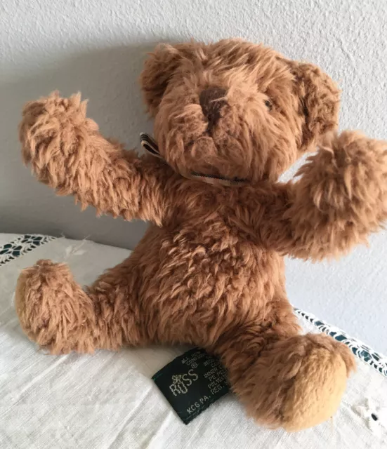 Vintage RUSS Berrie klein 8" brauner Teddy entzückendes Sammlerstück