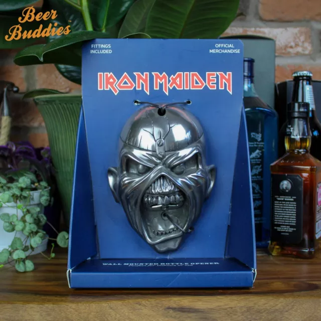 Beer Buddie Wall Mounted Bottle Opener - Iron Maiden's Eddie Trooper Gun Metal