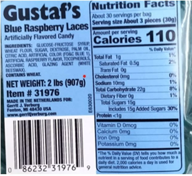 Bag Laces Raspberry T1 150G BULK BAG Gustaf's Blue Raspberry Laces String Candy Netherlands ...