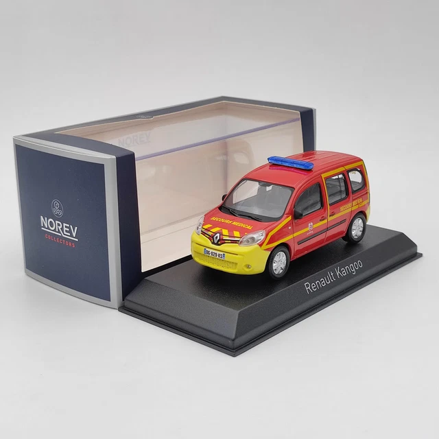 Miniature Renault Kangoo Pompiers Infirmier SSSM 2013 - Norev 1/43 Rouge Et Blanc