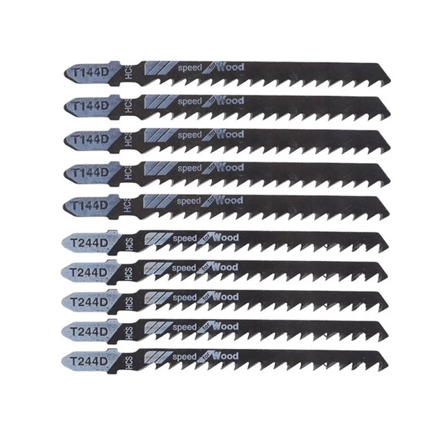15 Lames Scie Sauteuse T144D TopsTools - Coupes Droites Rapides Bois OSB Contreplaqué Compatible Bosch Dewalt Makita