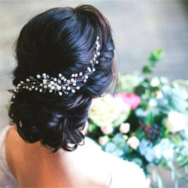 Crystal Pearls Women Hair Jewelry Wedding Hair Comb Bridal Headpieces B'SA Bh