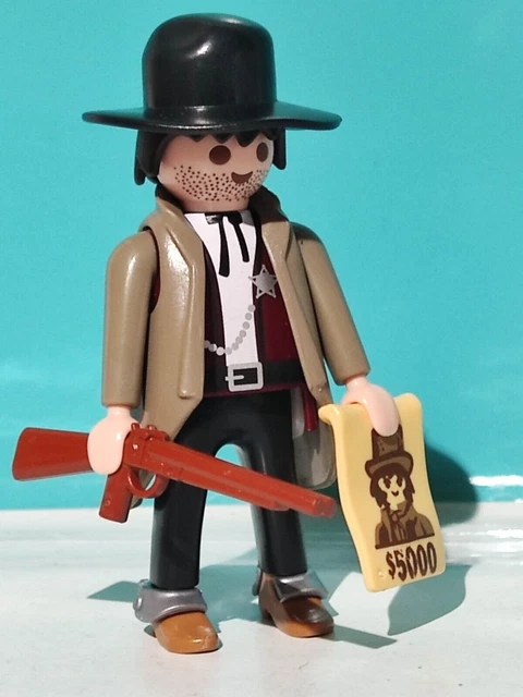 Pièce Playmobil Vintage 3786 - Enseigne SHERIFF Pour Maison Western Cowboy - Occasion