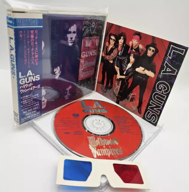 L.A. GUNS Hollywood Vampires Japan 1st LTD CD PHCR 1085 w/OBI Sticker 3D Glasses