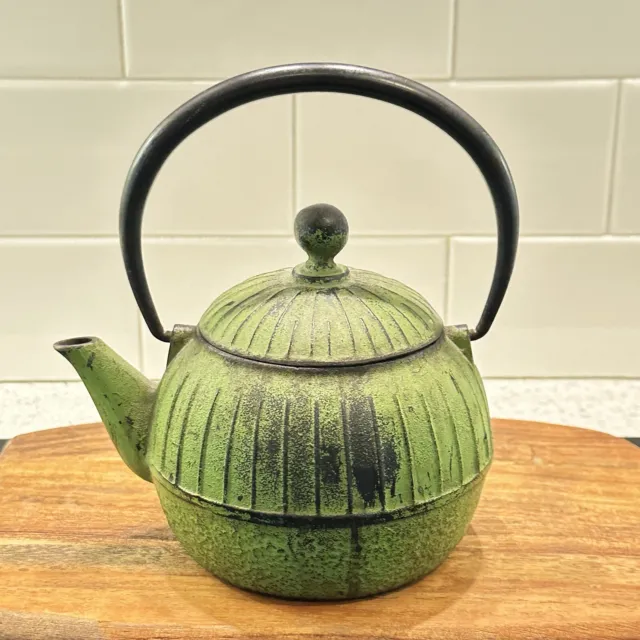 Teapot Kettle Tetsubin Nanbu Tekki Cast Iron Japanese Antique