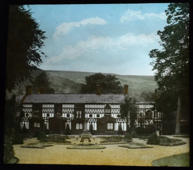 LANGOLLEN PLAS NEWYDD WALES C1890 ANTIGUA Linterna Mágica Deslizamiento FOTOGRAFÍA