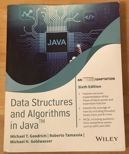 DATA STRUCTURES AND Algorithms In Java 6th Edition - Indian Edition ...