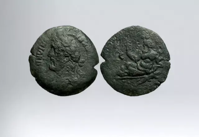 Antoninus Pius Æ Drachm Alexandria Egypt Mint 138-139 Ad - Nilus W/ Crocodile
