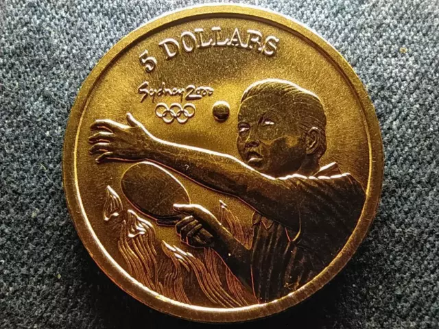 Australia tenis de mesa moneda de 5 dólares 2000 BU