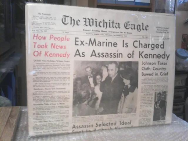 Ex-Marine Is Charged As Assassin Of Kennedy "The Wichita Eagle" Newspaper - 1963