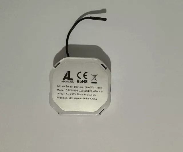 Aeon Labs (Aeotec) Micro Smart Dimmer Gen2. Modell: DSC19103-ZWEU