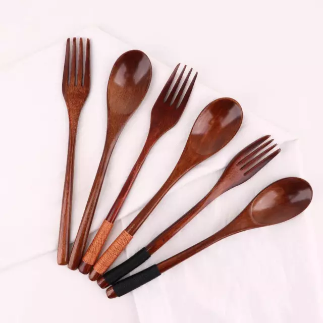 Home Handmade Kitchen Cutlery Utensils Sets Tableware Fork Chopsticks Spoon Set