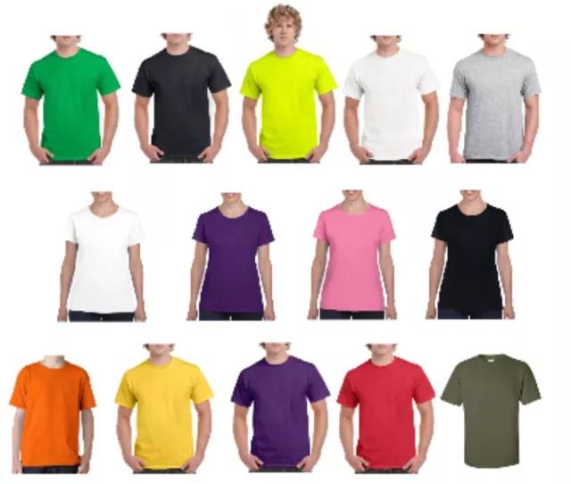 Gildan T-SHIRT blank plain tee S - 2XL Small Big Men's Cotton Premium Quality