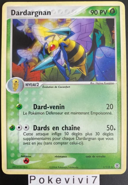 Carte Pokemon DARDARGNAN 1/112 Holo Bloc EX Rouge Feu Vert Feuille FR