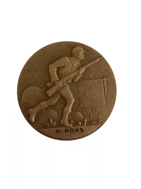 Médaille de Table Militaire bronze des Chasseurs à Pieds
