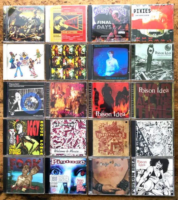 240 Punk/Metal/Rock CDs - Devo, Iggy Pop, Poison idea, Danzig, The Clash, Pixies