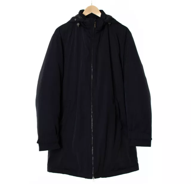 MASSIMO DUTTI Men's Dark Blue Down Jacket Coat Size XL